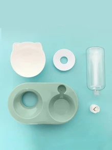 4入組卡通耳朵設計寵物餵食器帶飲水瓶套裝