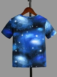 SHEIN Boys 3D Tiger Print Tee - Multicolor - View 2