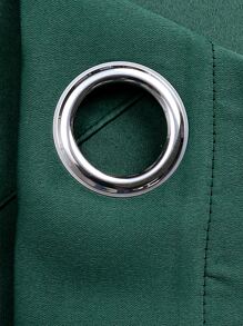 1pc Solid Color Polyester Blackout Curtain Panel, Room Darkening, Heat Insulating Full Blackout Curtain For Living Room, Bedroom, Decor, Moss Green - Dark Green - View 8