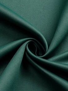 1pc Solid Color Polyester Blackout Curtain Panel, Room Darkening, Heat Insulating Full Blackout Curtain For Living Room, Bedroom, Decor, Moss Green - Dark Green - View 9