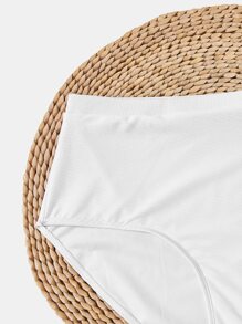 SHEIN Swim Curve 大碼素色高腰泳衣下裝 - 白色 - 查看 4