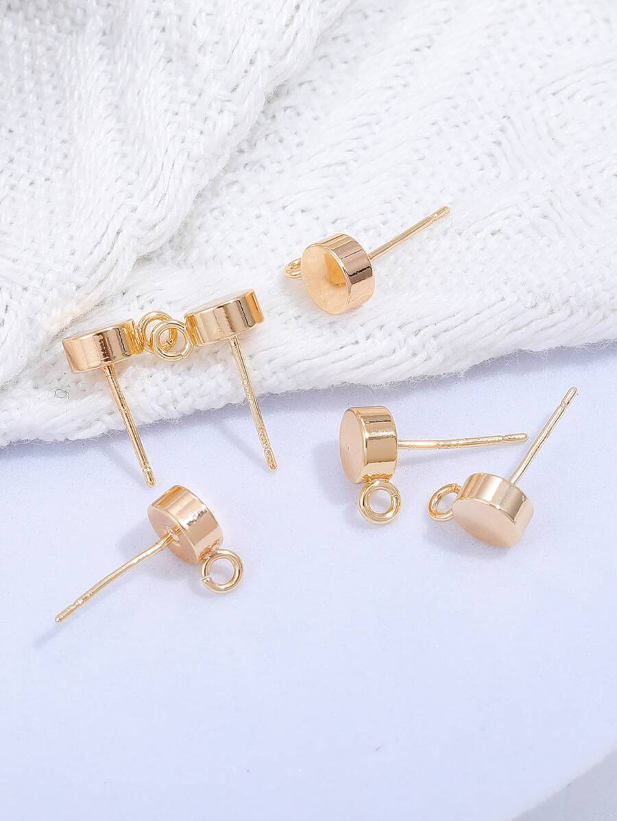 6入組/套圓形DIY耳環配件豪華珠寶製作