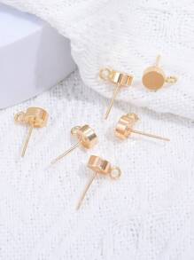 6入組/套圓形DIY耳環配件豪華珠寶製作