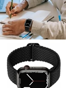 Dây đeo đồng hồ đàn hồi vòng nylon có thể điều chỉnh độ dài rộng 18mm20mm22mm tương thích với - màu đen - Xem 2