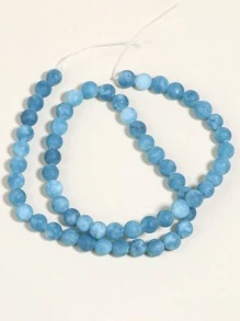 1strand 6mm Bead DIY Jewelry Accessory - Blue - View 1