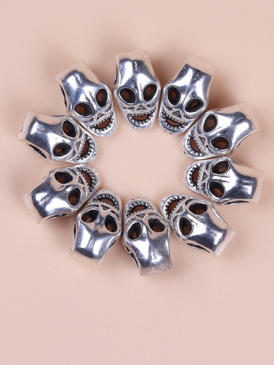 10pcs/set Men Alien Design DIY Bead - Silver - View 1