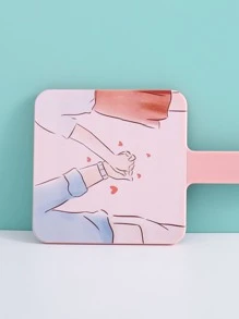 1pc Figure Graphic Handheld Mirror,Makeup,Cheap,Room Decor,Vanity,Travel,Bedroom,Makeup Accessories,Mirror,Vanity Mirror,Mini Mirror,Compact Mirror,Mirror Small,Hand Mirror,Cheap,Stocking Stuffers,Makeup,Makeup Tools,Cheap Stuff,Gifts,Gifts For Women,Christmas Gifts,Giveaways,Travel,Cheap Stuff,Travel Essential - Multicolor - View 3