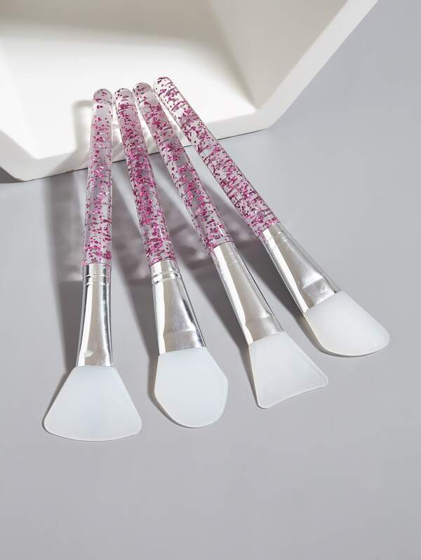 4pcs Silicone Facial Mask Brushes Perfect For Applying Mud, Clay