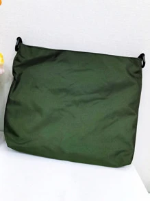 Men Alien Spaceship & Letter Graphic Square Bag - Green - View 2