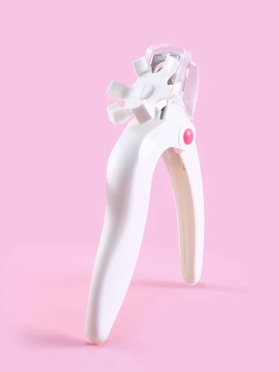 1支不銹鋼修甲u型指甲剪,可旋轉的美甲工具,可裁剪不同形狀的假指甲