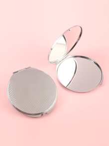 可折疊口袋化妝鏡，1入組閃光圓形雙面緊湊型化妝鏡，女士和女孩便攜式旅行鏡，送給女士妻子姐妹青少年女朋友禮物-紅色 - 西瓜粉 - 查看 2