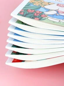 1 cuốn sách vẽ bìa đồ họa hoạt hình - Hồng - Xem 6