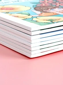1 cuốn sách vẽ bìa đồ họa hoạt hình - Hồng - Xem 4