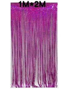 1 tấm rèm nhựa PET trang trí phông nền tiệc - Màu Hồng Tươi - Xem 6