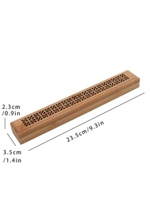 1入組幾何樣式鏤空復古竹子適用於家庭 - 卡其色 - 查看 3