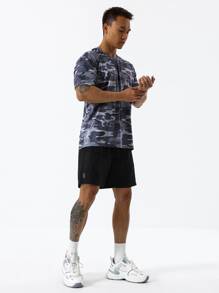 Men Camo Print Sports Set, Athletic Suit, Tracksuit - Multicolor - View 4