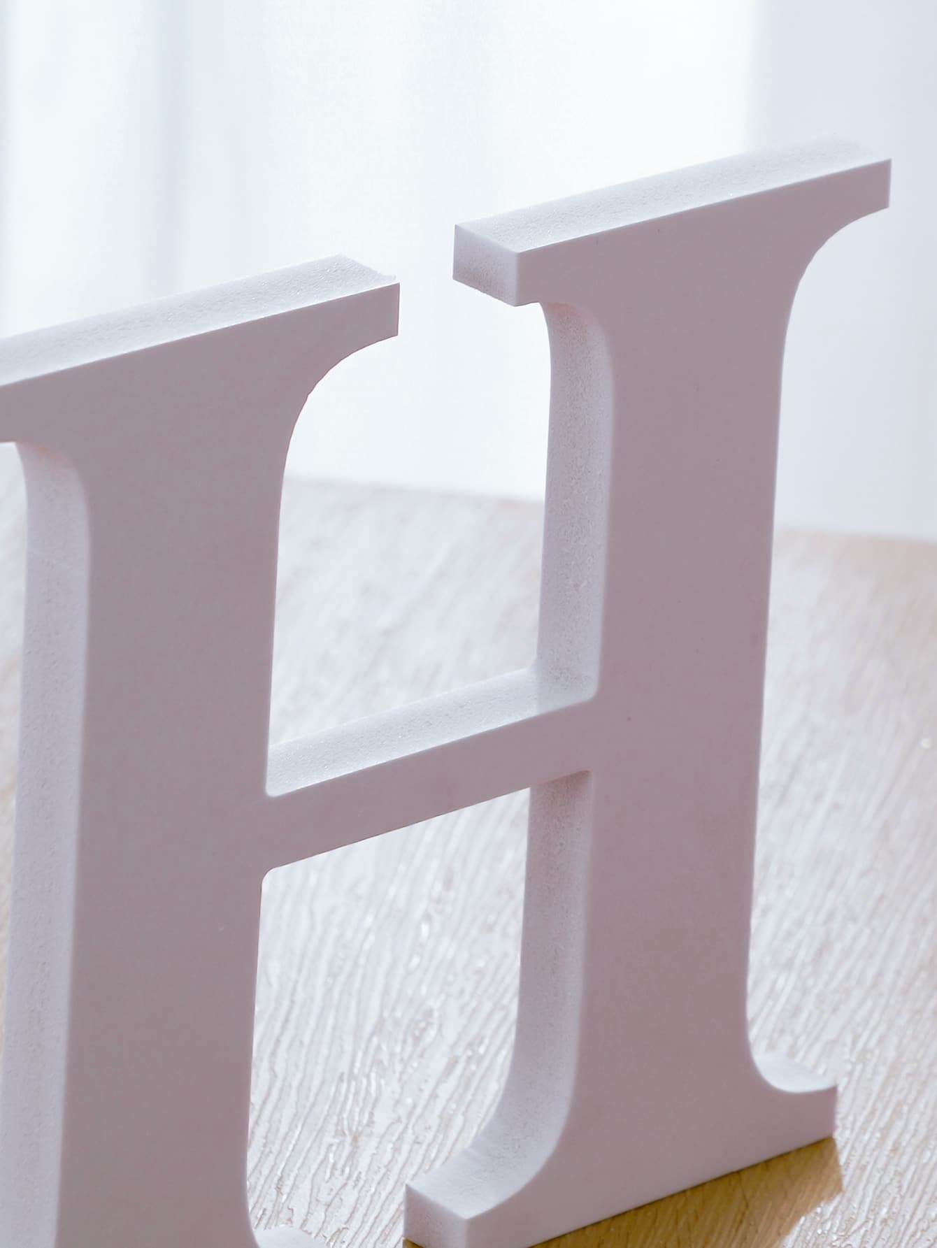 4 pièces/set Décoration artisanale avec design de lettres, décoration d'art en plastique blanc pour la maison. Décoration de bureau idéale pour la maison. Meilleurs cadeaux - Blanc - Voir 3