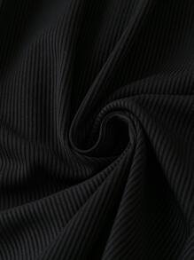 Calvaya Plus Pearls Beaded Detail Skinny Trousers - Black - View 3