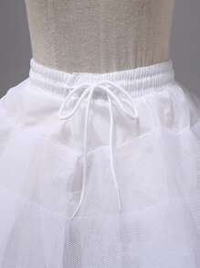 Layered Hem Petticoat Fall Clothes For Women - White - View 3