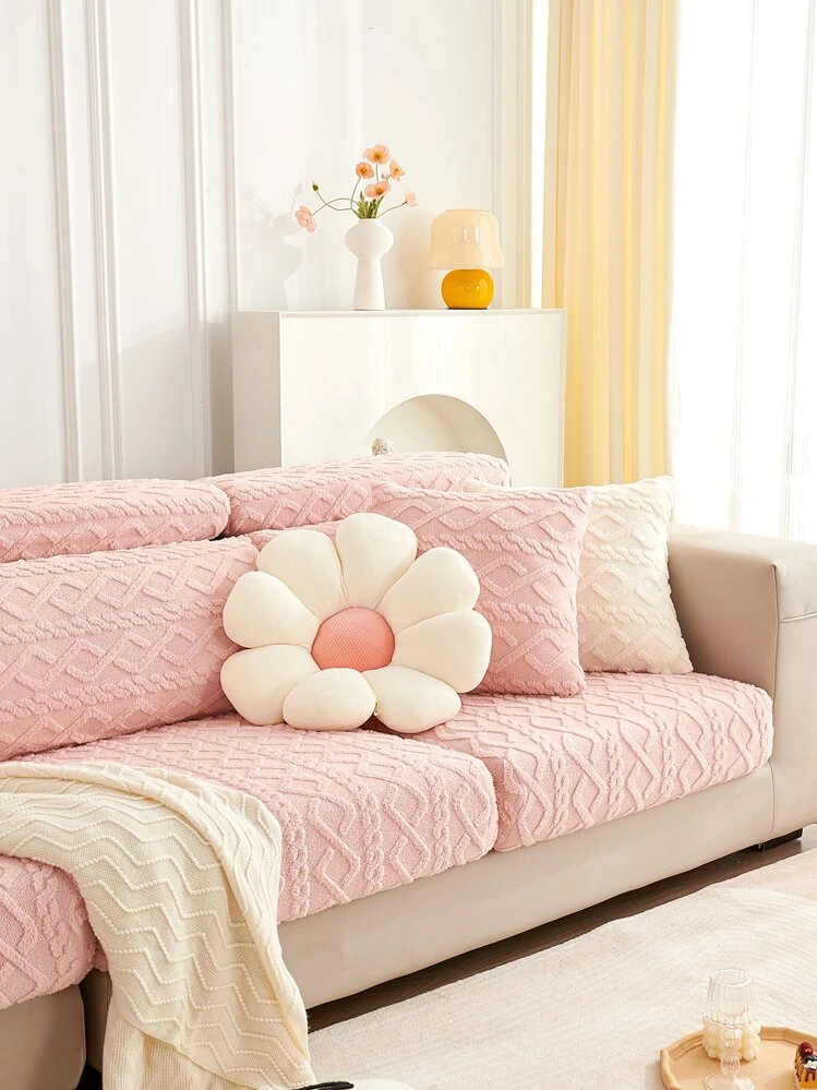 1 ชิ้น ผ้าคลุมเบาะโซฟาลายแจ็คการ์ด กันลื่น ทนกับฤดูหนาว อบอุ่น ผิวนุ่ม เป็นมิตรกับผิวหนัง ป้องกันสัตว์เลี้ยง ยืดหยุ่น สีพื้นทนต่อรอยขีดข่วน เหมาะสำหรับโซฟาองค์ประกอบ L และโซฟา 1/2/3/4 ที่นั่ง (ชิ้นเดียว) - สีชมพู - ดู 7