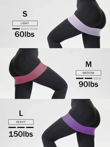 Banda de resistencia circular LEMONFIT para entrenamiento de cadera y glúteos - Morado - Ver 3