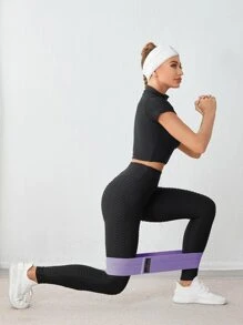 Banda de resistencia circular LEMONFIT para entrenamiento de cadera y glúteos - Morado - Ver 4
