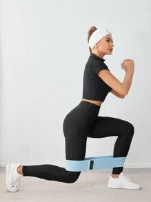 LEMONFIT訓練臀部帶圈阻力臀部彈力帶 - 藍色 - 查看 7