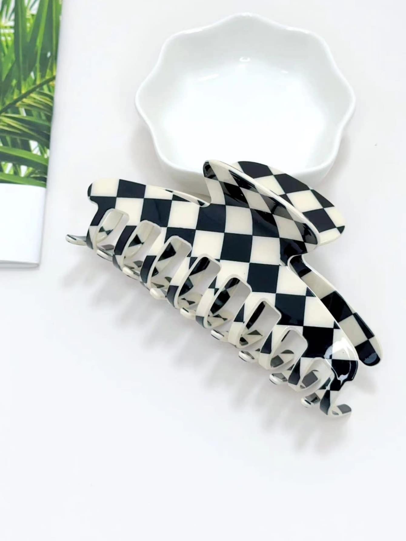 Checkered Pattern Hair Claw | SHEIN USA