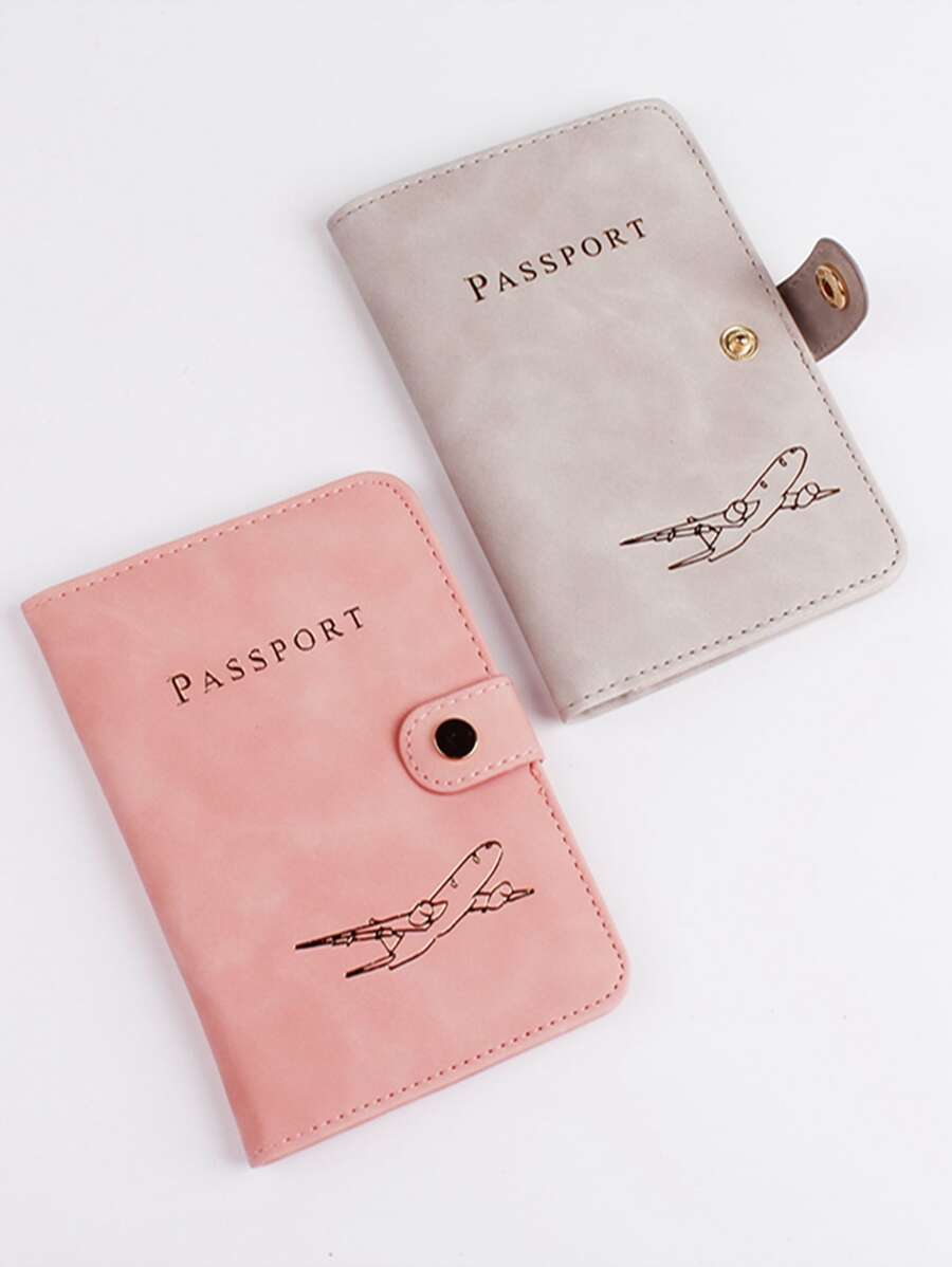 2 件/套 情侣旅行护照夹套装 带烫金护照套 护照夹 护照钱包 护照袋 护照袋 旅行用品 旅行收纳袋 旅行用品 旅行钱包 护照夹 护照钱包 海滩度假包 夏季圣诞假期 - 彩色 - 查看 1