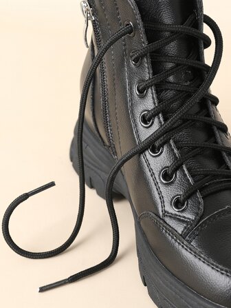 2pcs Minimalist Shoelaces, Black Accessories For Boots Or Sneakers,Casual Shoes, Winter Boot, Over The Knee Or High Boots