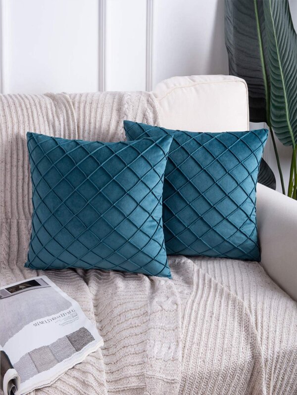 1入組菱形簇絨靠墊套不附帶墊芯