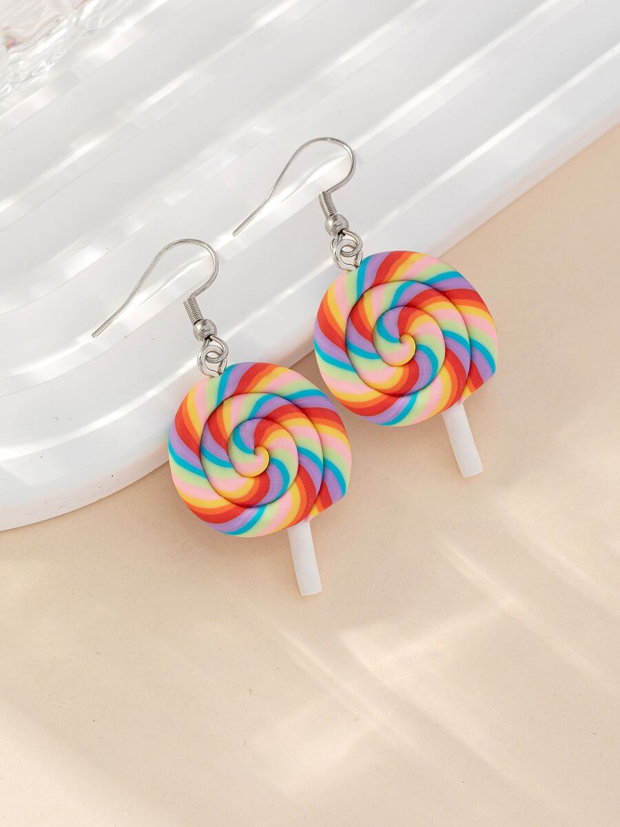Lollipop Drop Earrings - Multicolor - View 1
