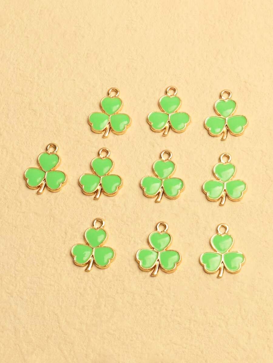 10 piezas Colgante DIY trébol - Multicolor - Ver 1