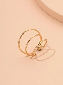 1pc Minimalist Ear Cuff Copper Jewelry - Yellow Gold - View 2