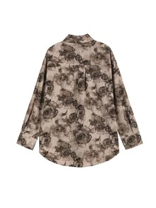 滿身花卉落肩袖襯衫