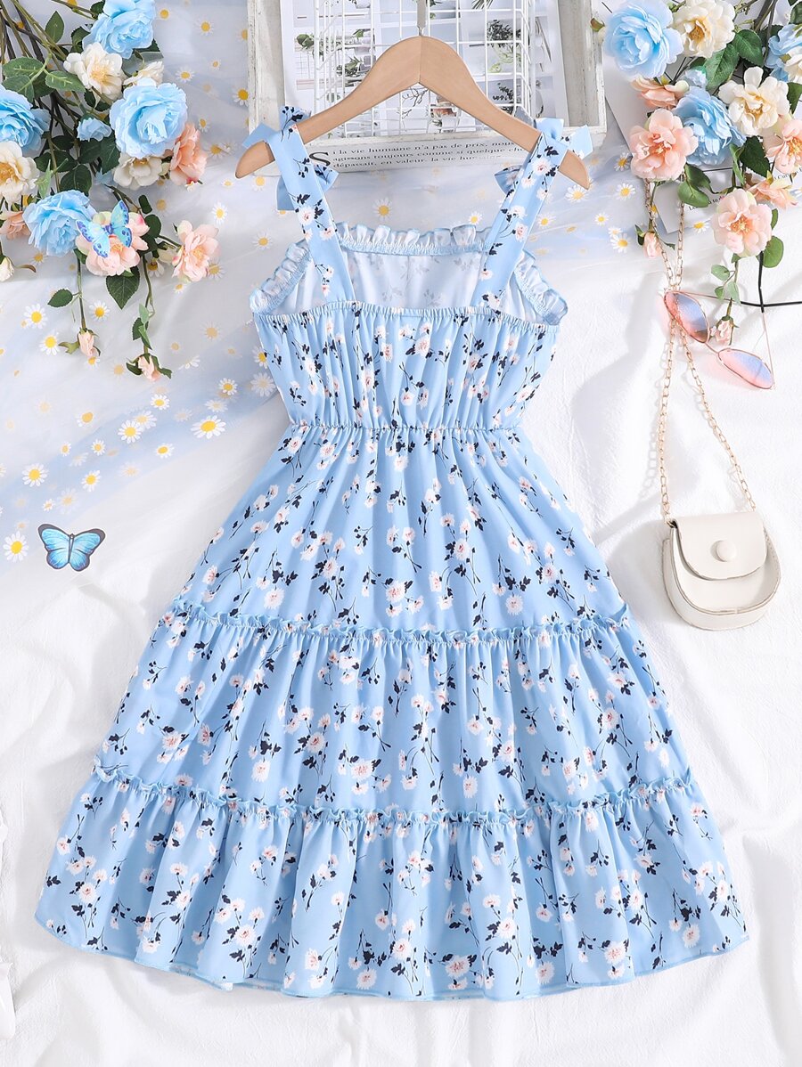 Mac Ilusion Girls Ditsy Print Bow Dress main image 1