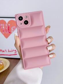 Solid Color Fashion Phone Case Compatible With Apple - Pink - View 1