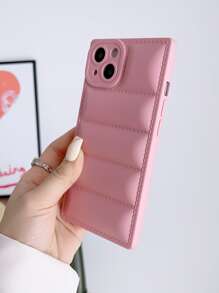 Solid Color Fashion Phone Case Compatible With Apple - Pink - View 2