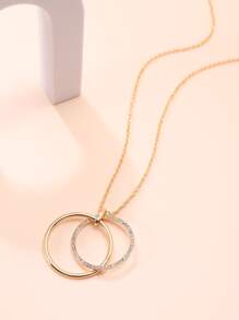 時尚流行男士不銹鋼簡約圈形耳環適合珠寶禮物和時尚外觀 - 金黃色 - 查看 3