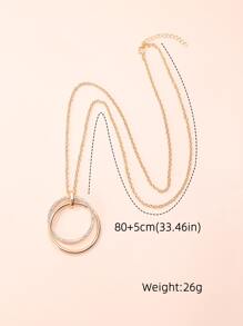 時尚流行男士不銹鋼簡約圈形耳環適合珠寶禮物和時尚外觀 - 金黃色 - 查看 4