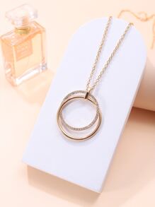 時尚流行男士不銹鋼簡約圈形耳環適合珠寶禮物和時尚外觀 - 金黃色 - 查看 5