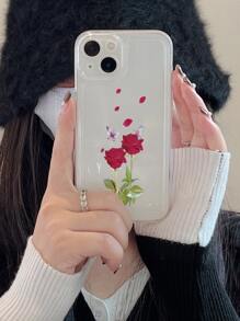 Floral Clear Phone Case - Multicolor - View 1