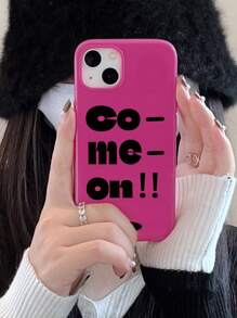 Slogan Graphic Phone Case - Multicolor - View 1
