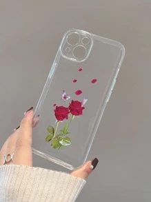 Floral Clear Phone Case - Multicolor - View 3