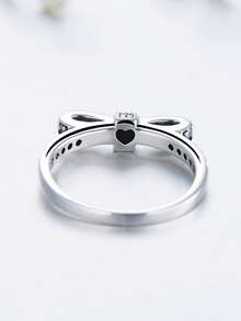 Đính Đá Cubic Zirconia & Nơ Trang Trí Ban Nhạc Cưới Bằng Bạc - Bạc - Xem 3