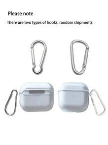 1 件透明 TPU 防震耳机盒，带金属夹，适用于所有 型号（1st、2nd、3rd、4rd、Pro、Pro 2），防刮且耐用 - 無色 - 查看 6