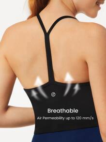 GLOWMODE FeatherFit™ Deep V Y-Back Bra Tank - Black - View 7