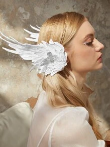 ROMWE Fairycore Kẹp tóc Boho - trắng - Xem 1