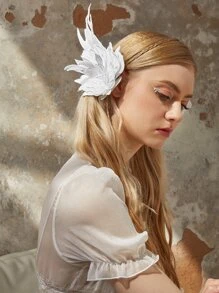 ROMWE Fairycore Kẹp tóc Boho - trắng - Xem 4