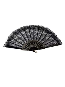 ROMWE Goth Quạt trang phục sò điệp - màu đen - Xem 3